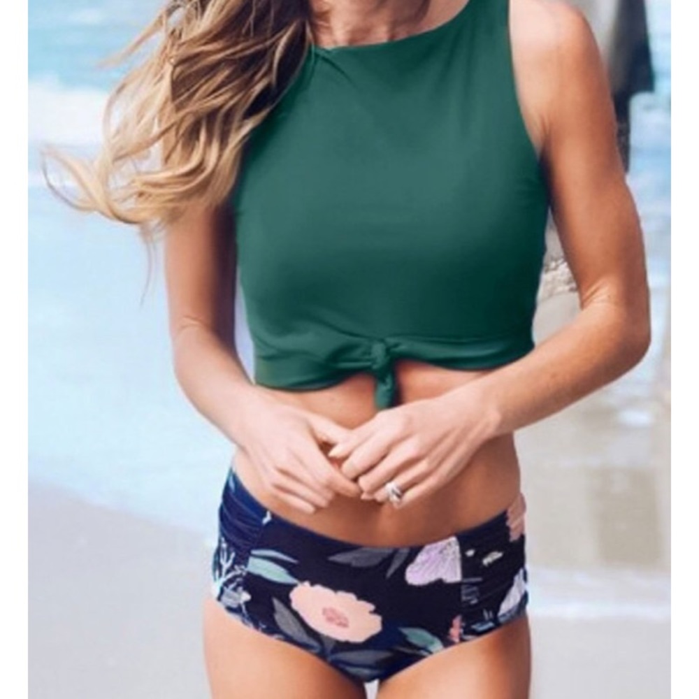 Shedrift Casual Floral Print Tankini Set